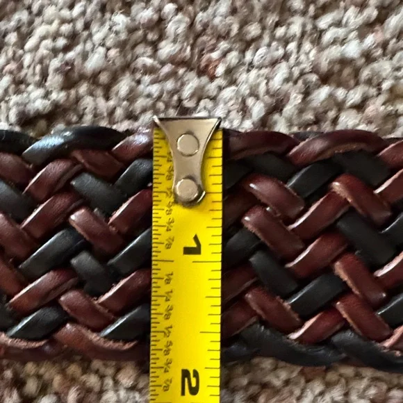 Brighton Dark Brown Braided Belt with Silver Buckle - Picture 6 of 6